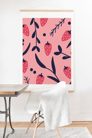 Jenny Chang-Rodriguez Strawberries I Art Print And Hanger
