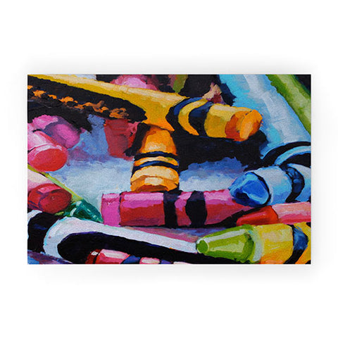 Jenny Grumbles Crayons 4 Welcome Mat