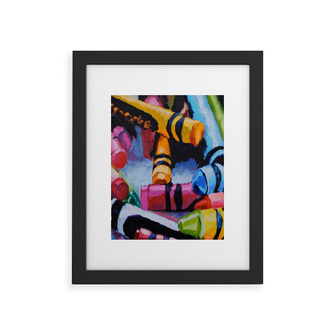 Jenny Grumbles Crayons 4 Framed Art Print