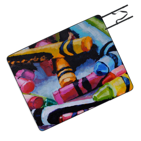 Jenny Grumbles Crayons 4 Picnic Blanket