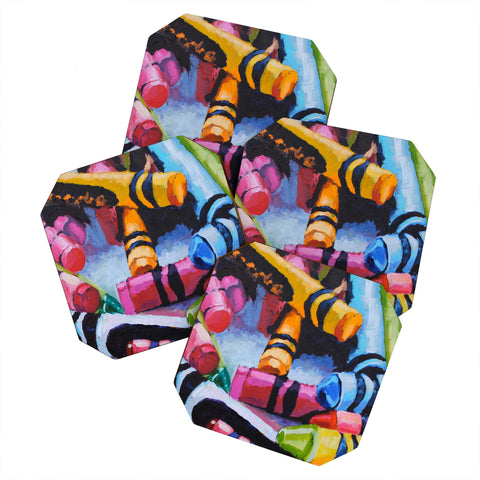 Jenny Grumbles Crayons Coaster Set