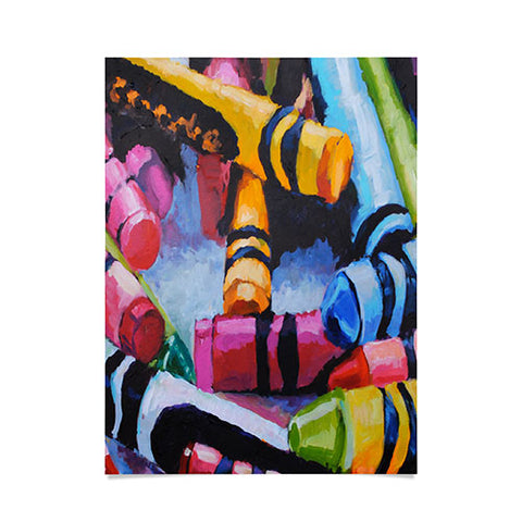 Jenny Grumbles Crayons Poster