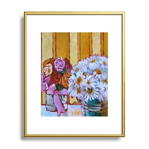 Jenny Grumbles Daisies and Roses Metal Framed Art Print