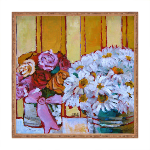 Jenny Grumbles Daisies and Roses Square Tray