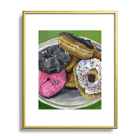 Jenny Grumbles Donuts Metal Framed Art Print