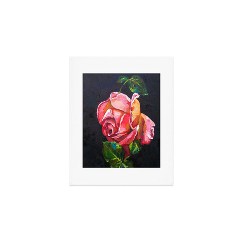 Jenny Grumbles Pink Rose Art Print