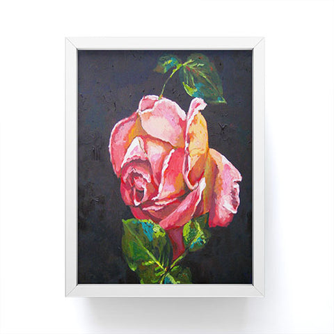 Jenny Grumbles Pink Rose Framed Mini Art Print