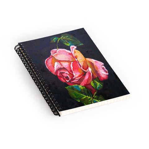 Jenny Grumbles Pink Rose Spiral Notebook