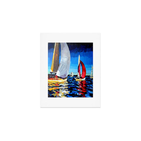 Jenny Grumbles Regatta at Twilight Art Print