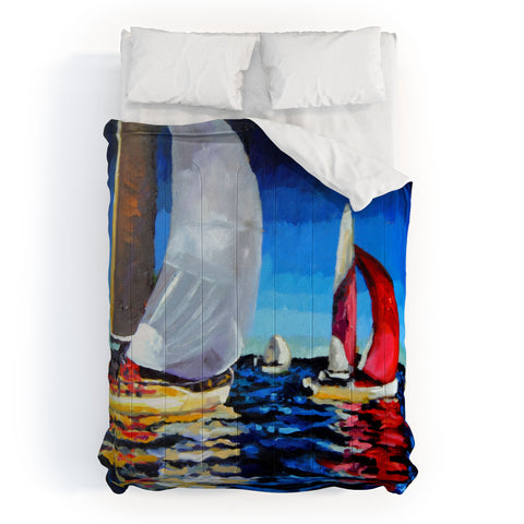 Jenny Grumbles Regatta at Twilight Comforter