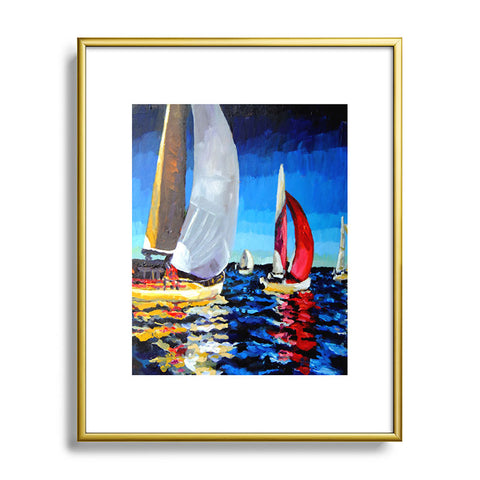 Jenny Grumbles Regatta at Twilight Metal Framed Art Print