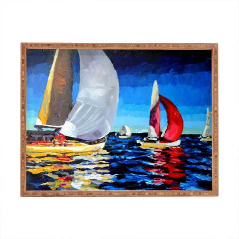 Jenny Grumbles Regatta at Twilight Rectangular Tray