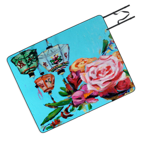 Jenny Grumbles Shanghai Blossom Picnic Blanket