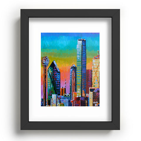 Jenny Grumbles Somewhere Over The Big D Recessed Framing Rectangle