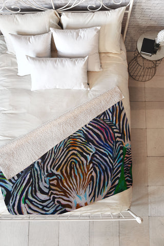 Jenny Grumbles Study In Stripes Fleece Throw Blanket