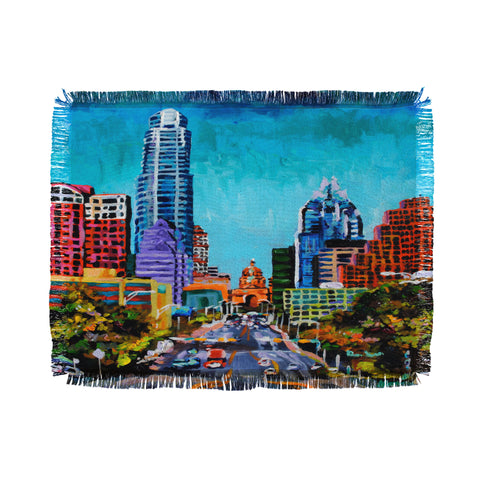 Jenny Grumbles Up South Congress Throw Blanket