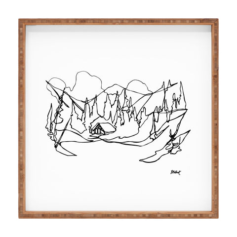 Jessa Gilbert Cozy Winter Cabin Square Tray