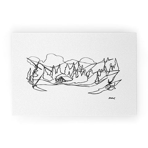 Jessa Gilbert Cozy Winter Cabin Welcome Mat