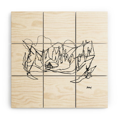 Jessa Gilbert Cozy Winter Cabin Wood Wall Mural