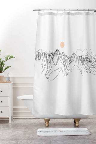 Jessa Gilbert Jumbo Peak Shower Curtain And Mat