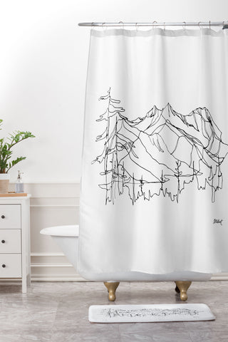 Jessa Gilbert Squamish Summits Shower Curtain And Mat