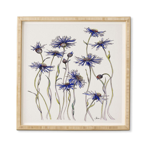 Jessica Hanselmann Blue Cornflowers Framed Wall Art