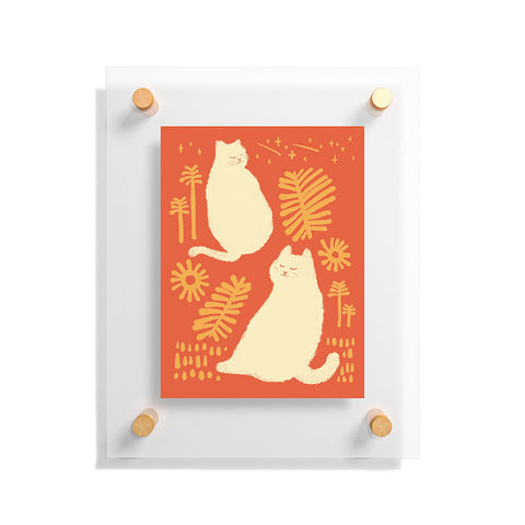 Jimmy Tan Abstraction minimal cat 27 Floating Acrylic Print