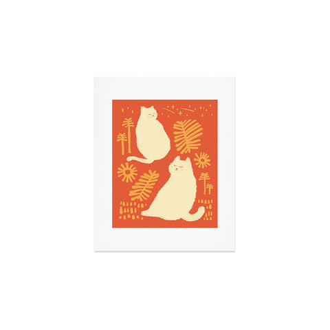 Jimmy Tan Abstraction minimal cat 27 Art Print