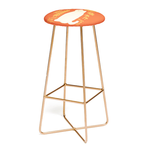 Jimmy Tan Abstraction minimal cat 27 Bar Stool