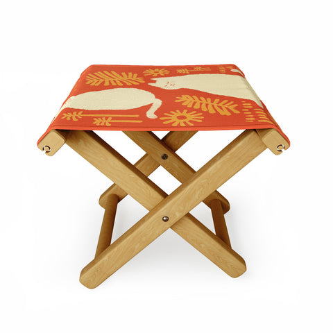 Jimmy Tan Abstraction minimal cat 27 Folding Stool
