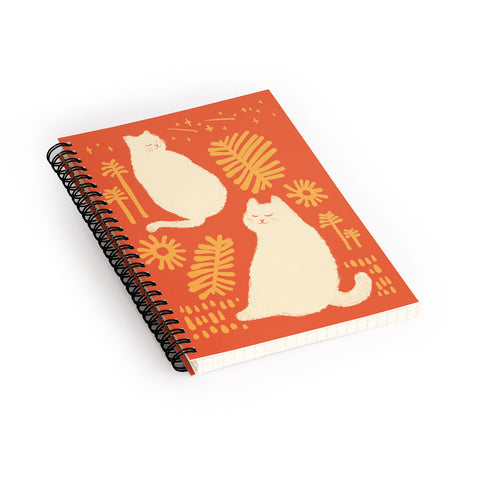 Jimmy Tan Abstraction minimal cat 27 Spiral Notebook