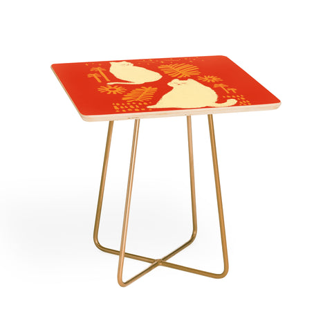 Jimmy Tan Abstraction minimal cat 27 Side Table