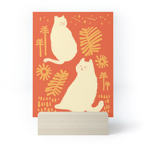 Jimmy Tan Abstraction minimal cat 27 Mini Art Print