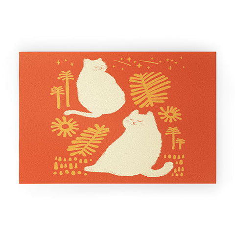 Jimmy Tan Abstraction minimal cat 27 Welcome Mat