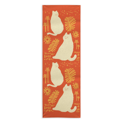 Jimmy Tan Abstraction minimal cat 27 Yoga Towel