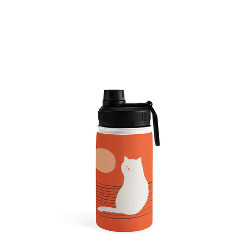 Jimmy Tan Abstraction minimal cat 31 Water Bottle