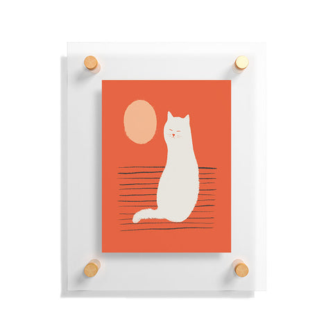 Jimmy Tan Abstraction minimal cat 31 Floating Acrylic Print