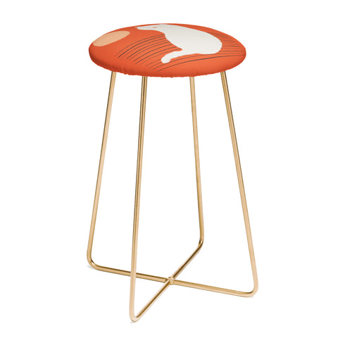 Jimmy Tan Abstraction minimal cat 31 Counter Stool