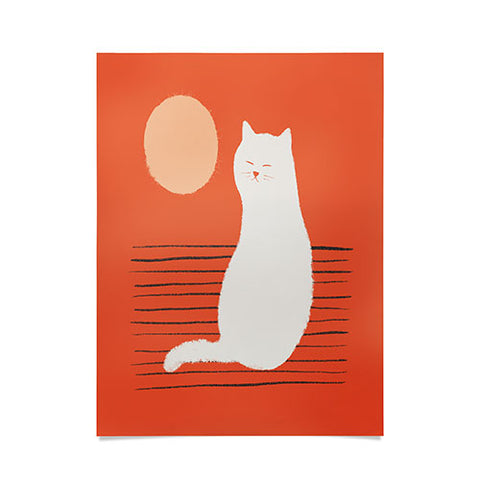 Jimmy Tan Abstraction minimal cat 31 Poster