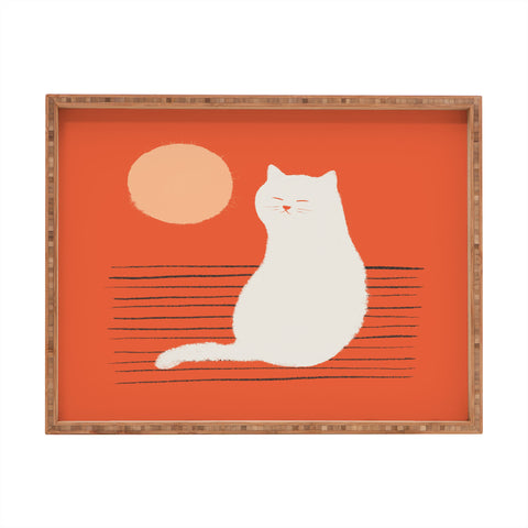 Jimmy Tan Abstraction minimal cat 31 Rectangular Tray