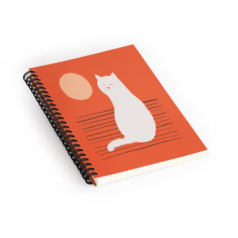 Jimmy Tan Abstraction minimal cat 31 Spiral Notebook
