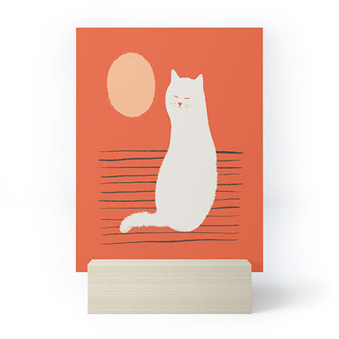 Jimmy Tan Abstraction minimal cat 31 Mini Art Print