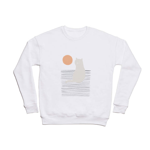 Jimmy Tan Abstraction minimal cat 31 Crewneck Sweatshirt