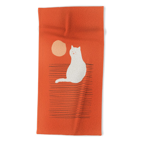 Jimmy Tan Abstraction minimal cat 31 Beach Towel