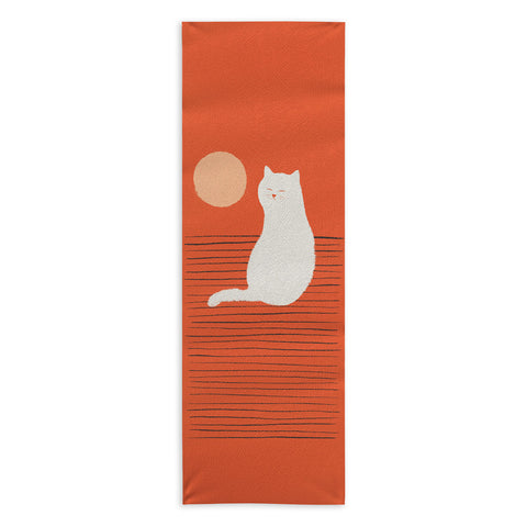 Jimmy Tan Abstraction minimal cat 31 Yoga Towel