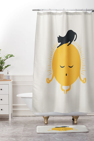 Jimmy Tan Good Meowing 8 soulmate sun me Shower Curtain And Mat