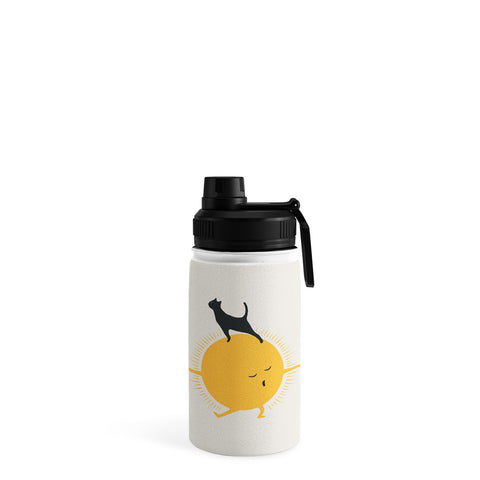 Jimmy Tan Good Meowing 9 yoga warrior II Water Bottle