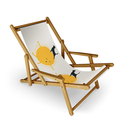 Jimmy Tan Good Meowing 9 yoga warrior II Sling Chair