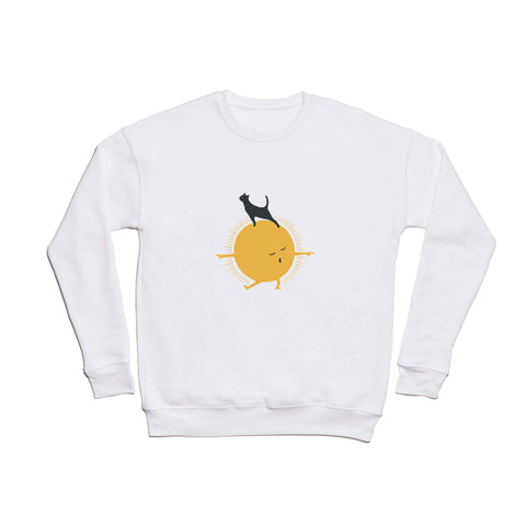 Jimmy Tan Good Meowing 9 yoga warrior II Crewneck Sweatshirt