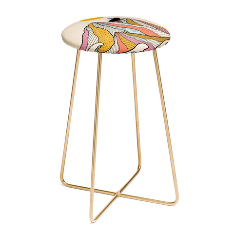 Jimmy Tan Good Morning Meow 3 Reading Counter Stool